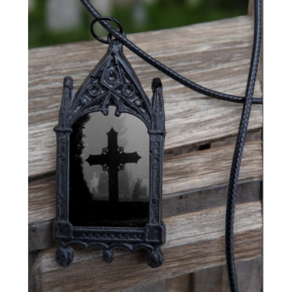 Cross Necklace Gothic Black Cross Pendant